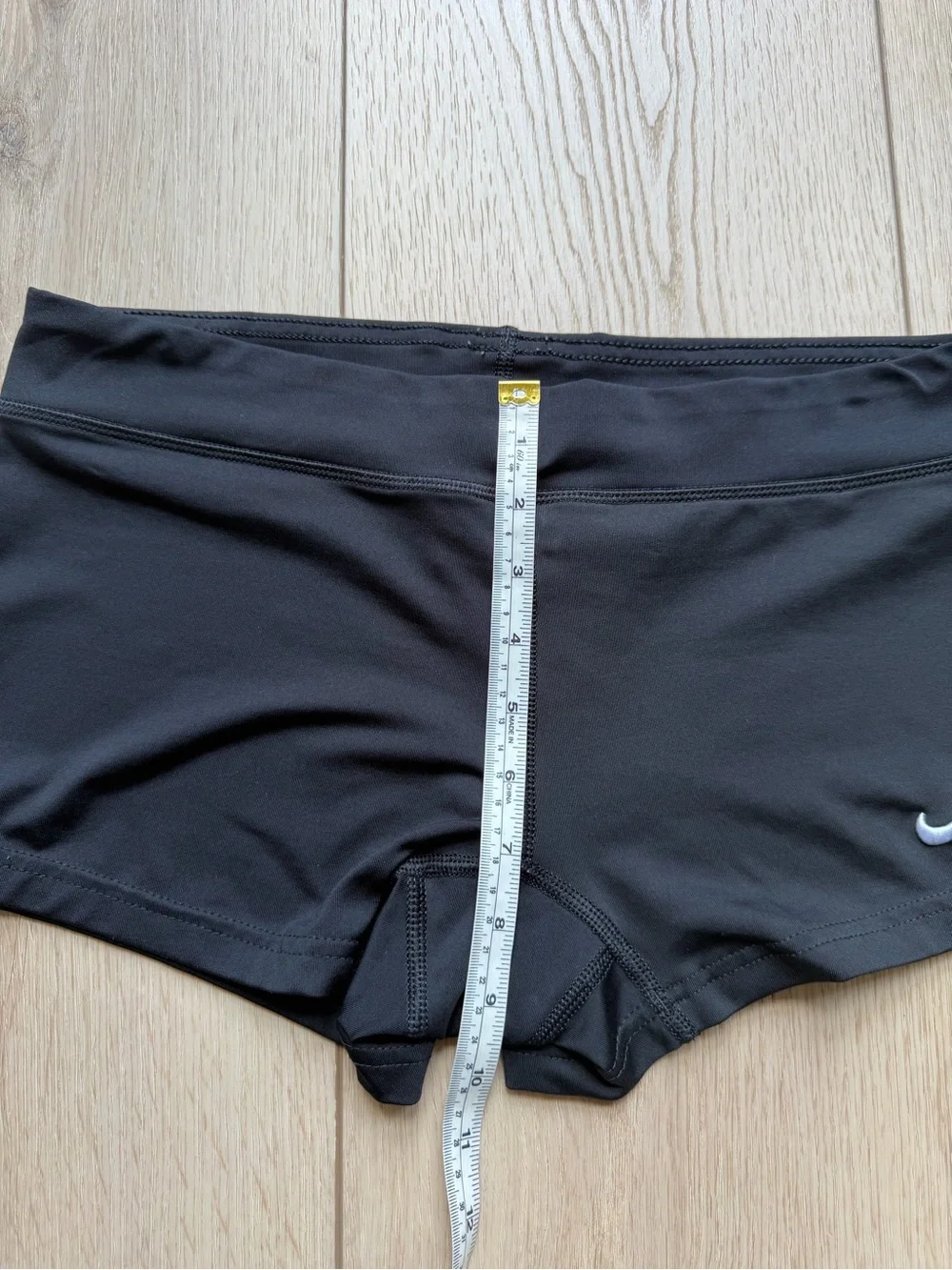 Nike Women’s Black Performance Volleyball Spandex Shorts with Swoosh Medium